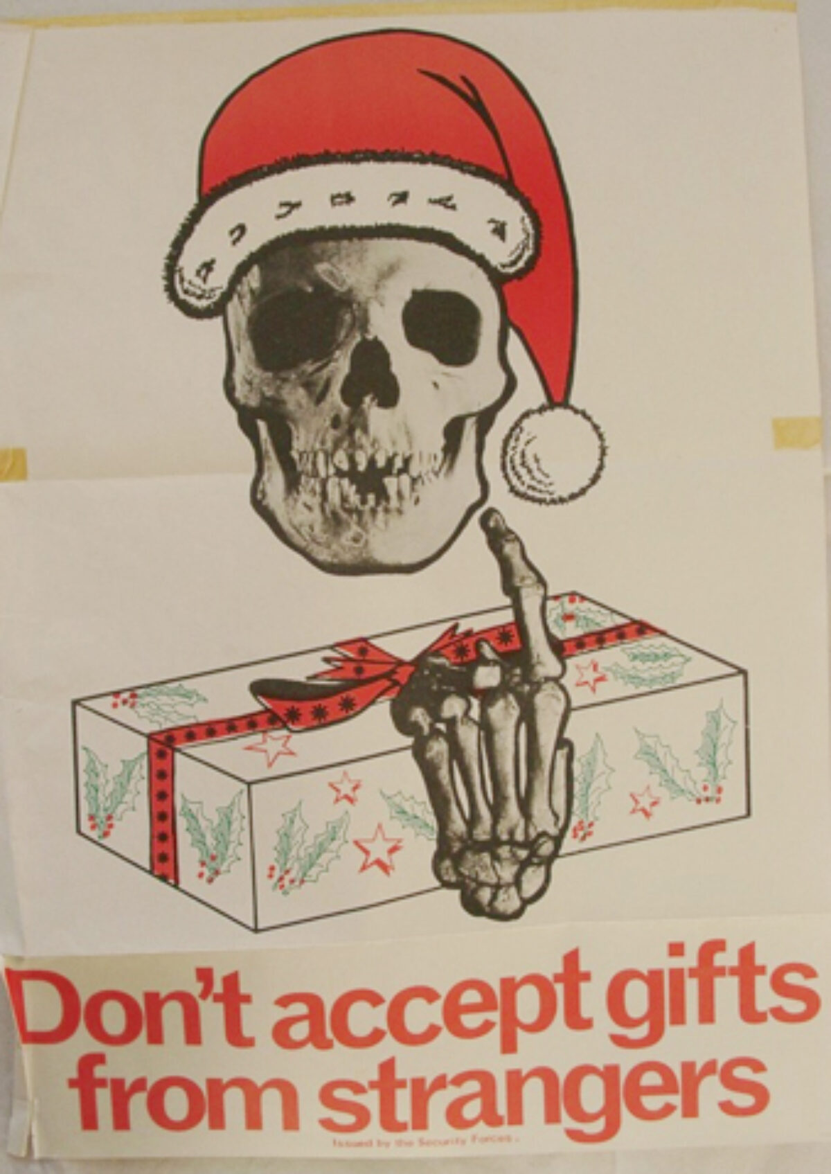Northern Ireland - Don't accept gifts from strangers poster.