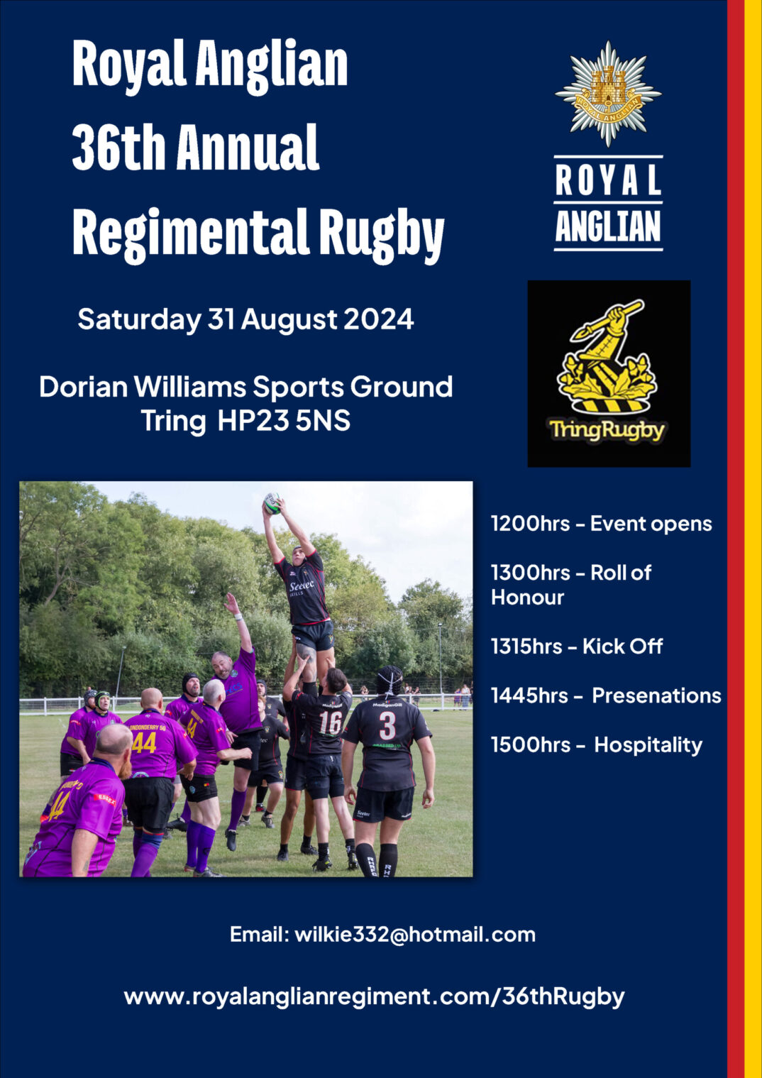 36th Annual Rugby Math Royal Anglian Regiment