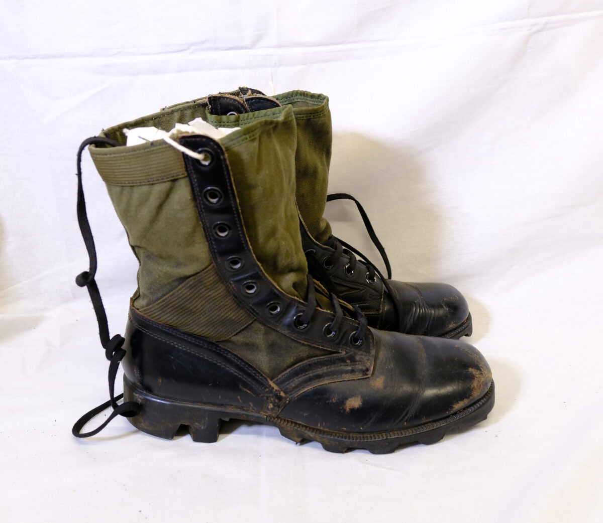 British Army issued Jungle combat boots used by Royal Anglian Soldier 1980s Royal Anglian Regiment