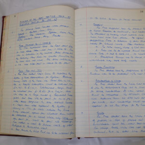 Minutes book from Royal Anglian Regiment Officers Mess