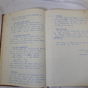 Minutes book from Royal Anglian Regiment Officers Mess